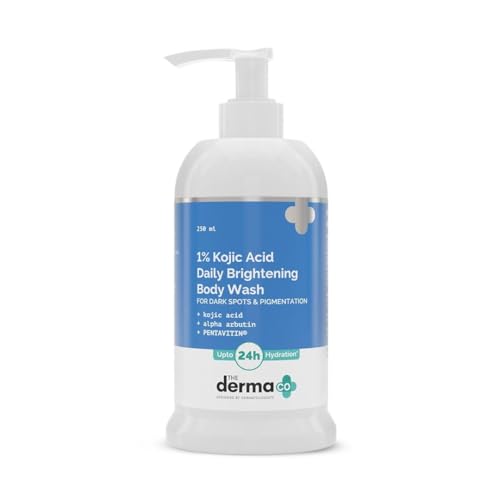 The Derma Co. 1% Kojic Acid Daily Brightening Body Wash with Alpha-Arbutin & Pentavitin – 250ml