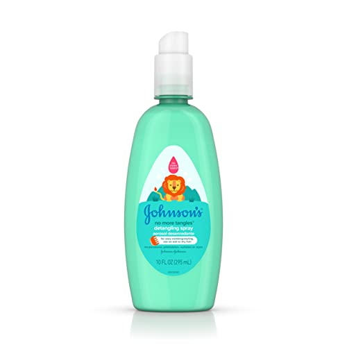 Johnson's No More Tangles Kids Detangling Spray - Hypoallergenic Tear-Free Hair Care for Wet or Dry Hair