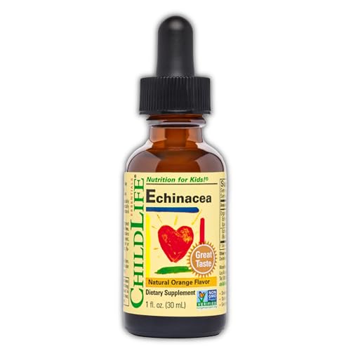 ChildLife Essentials Echinacea - Natural Orange Flavor Immune Support for Kids | 1 Fl Oz