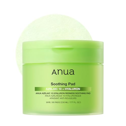 Anua Azelaic 10 Hyaluron Redness Soothing Pad – 90 Pads for Spot Care & Korean Toner Pads