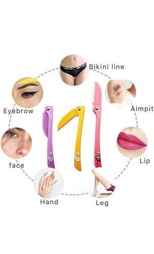 Feather Blooming 3-Piece Flamingos Ladies Razor Set - Yellow, Pink & Purple - Smooth & Gentle Hair Removal