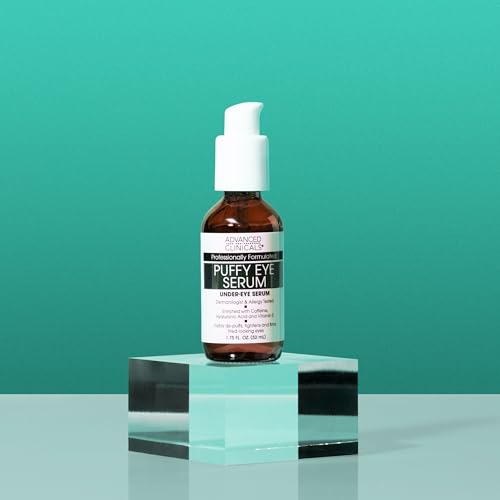 Advanced Clinicals Puffy Eyes Treatment Eye Serum - Anti-Aging & Brightening Under Eye Care (2-Pack)