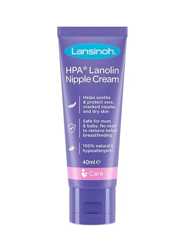 Lansinoh HPA Lanolin Nipple Cream 40g - Soothes Sore Nipples for Breastfeeding Moms