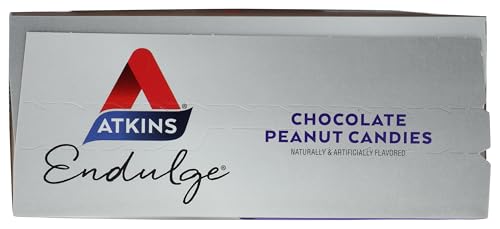 Atkins Chocolate Peanut Candies - 60 Count Bulk Pack (1.2 oz Bags, 5 Count, Pack of 12)