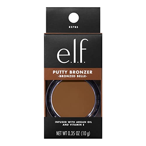 e.l.f. Putty Bronzer - Creamy, Highly Pigmented Bronzer with Argan Oil & Vitamin E | Long-Lasting Glow, 0.35 Oz