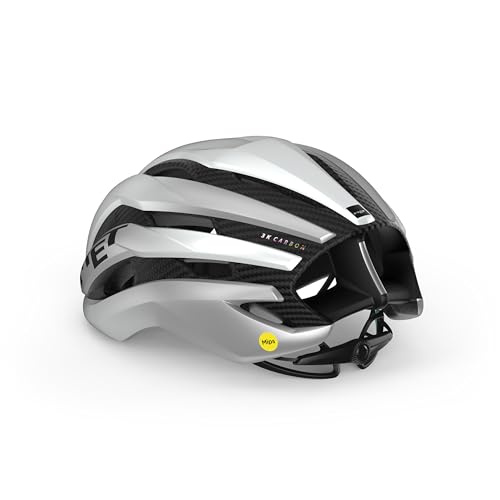 MET Trenta 3K Carbon MIPS Cycling Helmet - White/Grey