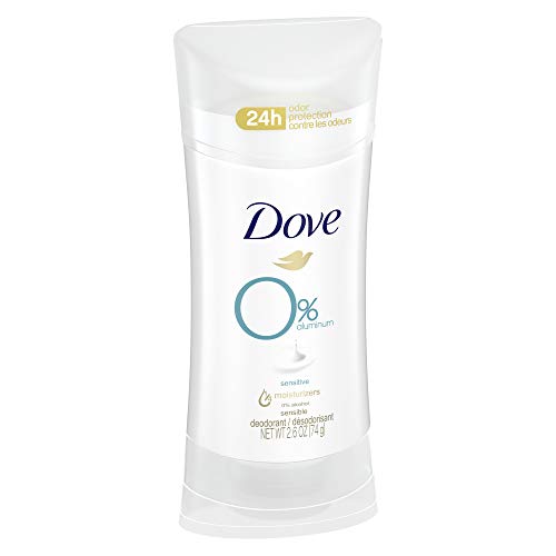 Dove Aluminum-Free Deodorant for Women - Sensitive Skin, 24H Odor Protection, Alcohol-Free, 2.6 oz