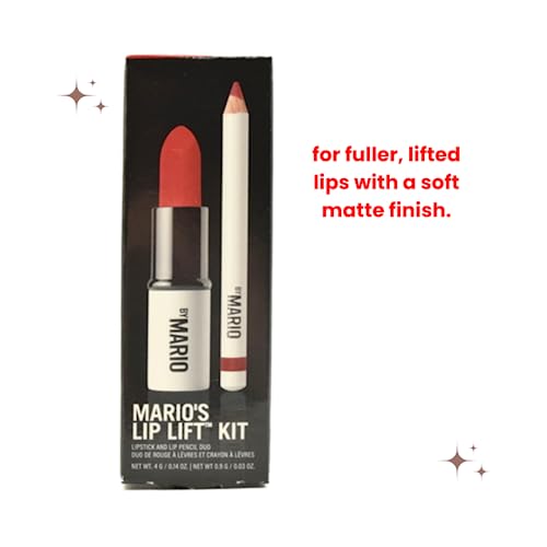 Makeup By Mario Mario's Lip Lift Kit - Power Red: Alicia Lipstick & Niels Lip Pencil