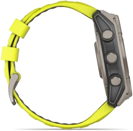 Garmin Fenix 8 Solar Sapphire Titanium Smartwatch - Amp Yellow/Graphite
