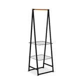 Brabantia Linn Small Clothes Rack - Black Steel Standing Drying Rack