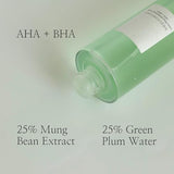YHRY Treatment Toner, Green Plum - AHA/BHA Refreshing Facial Toner with Salicylic Acid for All Skin Types (200 ml)