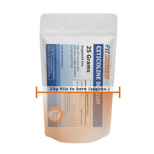 Citicoline Powder (CDP Choline) 25g - Pure Cognitive Supplement for Brain Health