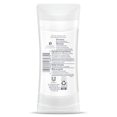 Dove Aluminum-Free Deodorant for Women - Sensitive Skin, 24H Odor Protection, Alcohol-Free, 2.6 oz