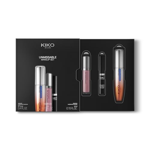 KIKO Milano Unmissable Makeup Set - Waterproof Mascara, Eyeliner & Matte Lipstick