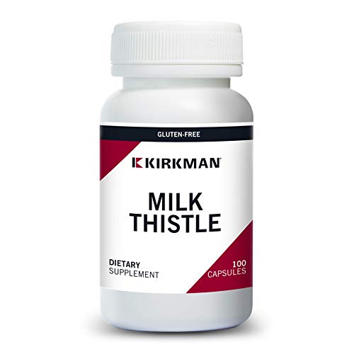 Kirkman Labs Milk Thistle 100mg - Liver Detox & Protection Supplement, 100 Capsules