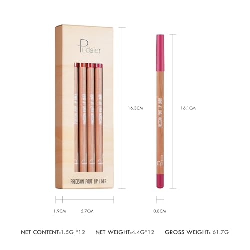 YelaJoy 12PCS Matte Lip Liner Set Waterproof High Pigmented Creamy Long Lasting Lip Makeup