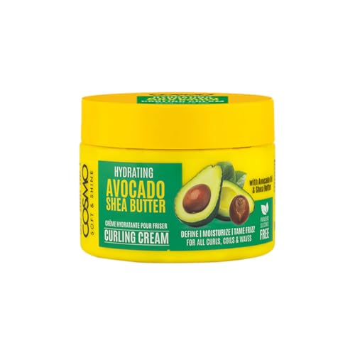Cosmo Soft & Shine Hydrating Avocado & Shea Butter Curling Cream 325g – Define & Tame Frizz