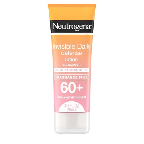 Neutrogena Invisible Daily Defense SPF 60+ Sunscreen Lotion - Fragrance-Free, Oxybenzone-Free & Water-Resistant - 3.0 fl. oz