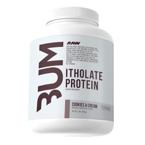 RAW CBUM Itholate Protein Powder - Cookies and Cream (76 Servings, 2268g)