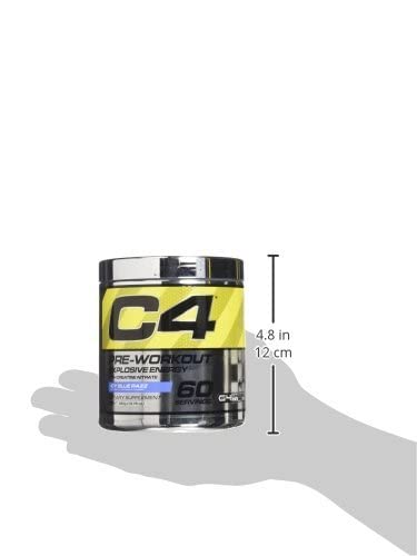 C4 Gen-4 Pre-Workout Powder – Icy Blue Razz – 60 Servings – Advanced Energy & Pump