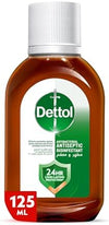 Dettol Antiseptic Disinfectant 125ml Travel - Kills 99.9% Germs