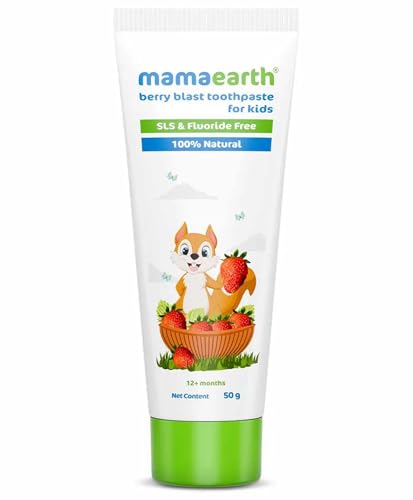 Mamaearth Berry Blast Kids Toothpaste - Fluoride & SLS Free (50g)
