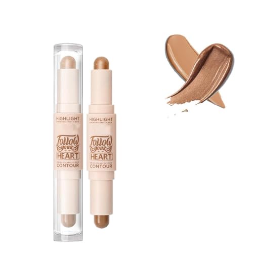 2-in-1 Highlighter & Contour Stick Trio - Multi-Shade Skincare-Inspired Makeup for Flawless, Defined Skin