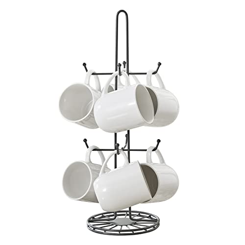 Yumi 8-Mug Drying Rack and Storage Holder - Chrome Finish