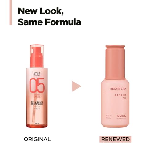 AMOS PROFESSIONAL Repair Cica Bonding Hair Oil - With Cica Protein for Split Ends & Breakage, Deep Nourishing & Shine Boost, 3.3 fl. oz.