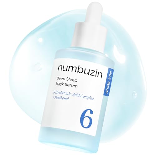 numbuzin No.6 Deep Sleep Mask Serum – Overnight Hydration with Iceland Glacier Water & Hyaluronic Acid | Niacinamide Sleep Mask for Dry Skin | 50ml