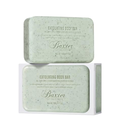 Baxter of California Exfoliating Body Bar - Natural Scrub Soap | Paraben-Free | 198g