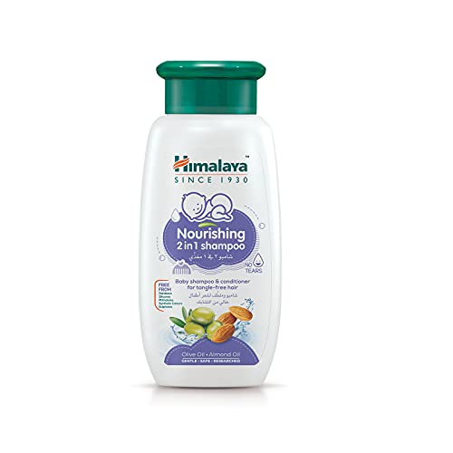Himalaya Nourishing Baby Shampoo & Conditioner - 400ml, Olive & Almond Oil, pH Balanced, Dermatologically Tested