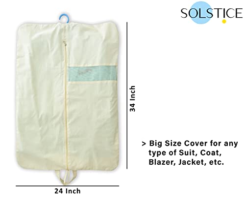 SOLSTICE Cotton Coat Suit Cover Big Size 34" x 24" with Zipper - Pack of 3