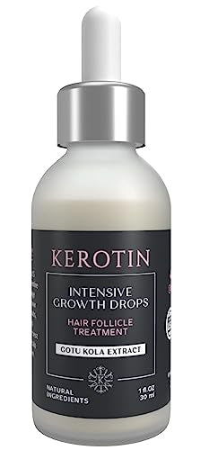 Kerotin Intensive Hair Growth Serum - Boost Density & Reduce Loss, 1 Month Supply