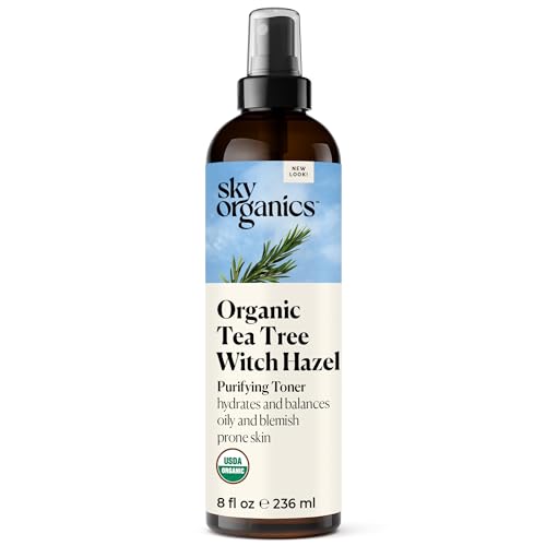 Sky Organics Tea Tree & Witch Hazel Facial Toner - Purifying & Balancing (8 fl Oz)