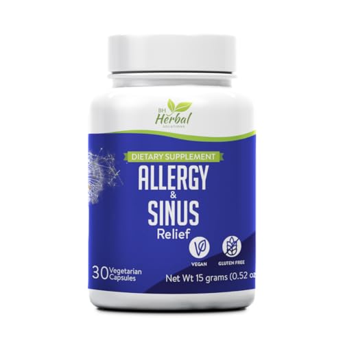 BH Herbal Solutions Allergy & Sinus Relief Supplement - Natural Immune Booster for Nasal Discomfort