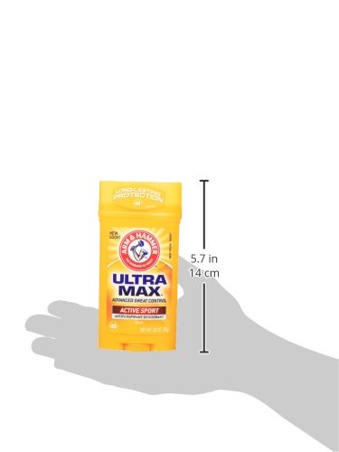 ARM & HAMMER Ultra Max Invisible Solid Wide Stick Antiperspirant Deodorant, Active Sport - 2.6 oz