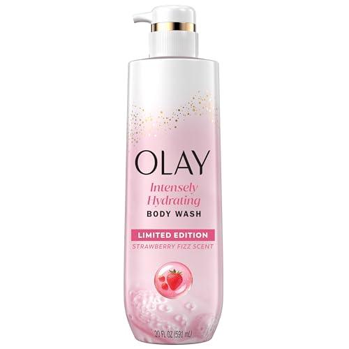Olay Body Wash for Women, Intensely Hydrating with Pro-Hyaluronic Acid Serum Complex - Strawberry Summer Fizz Scent (20 fl oz)
