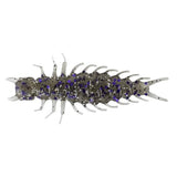 Great Lakes Finesse Juicy Hellgrammite Soft Plastic Fishing Lure - Smoke Clear Purple Flake
