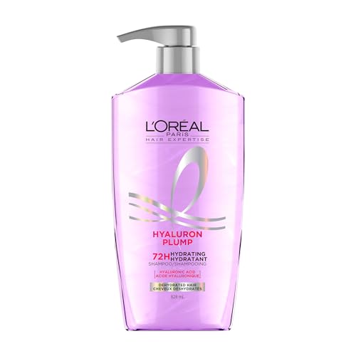 L'Oréal Paris Elvive Hyaluron Plump Hydrating Shampoo, Dehydrated Hair, 26.5 oz, Paraben-Free