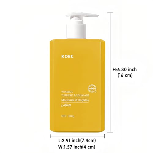Turmeric & Vitamin C Cream Face Body Lotion – Firming, Brightening, and Moisturizing Skin Care 300ml