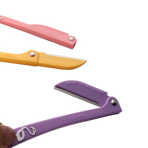 Lawazim 5-Piece Eyebrow Razor Shapers - Foldable Facial Razors & Trimmer