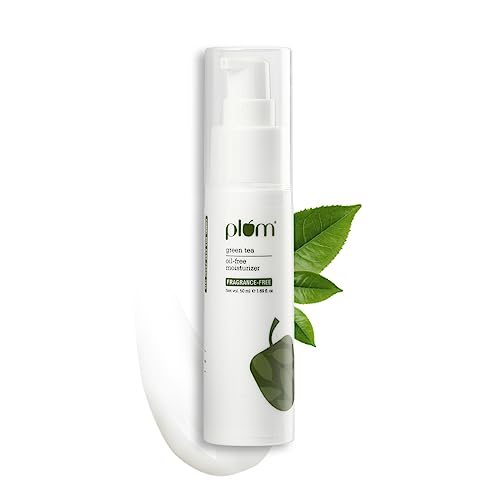 Plum Green Tea Oil-Free Moisturizer - Fragrance-Free with Squalane, Niacinamide & Hyaluronic Acid - 50g