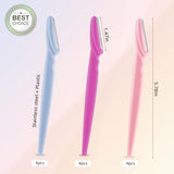 12 Pieces Eyebrow Razor for Women & Men - Dermaplaning Tool Kit with Safety Cover for Facial Hair Removal