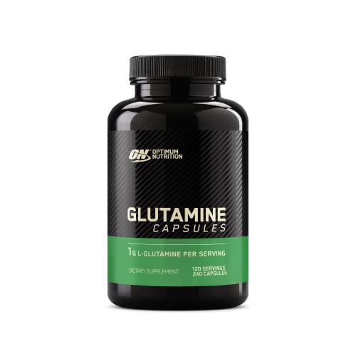 Optimum Nutrition Glutamine Capsules 1000mg - 240 Count for Muscle Recovery