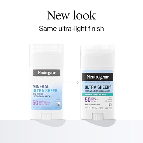 Neutrogena Ultra Sheer Mineral Face & Body Stick SPF 50 - Multi-Purpose Sunscreen