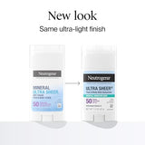 Neutrogena Ultra Sheer Mineral Face & Body Stick SPF 50 - Multi-Purpose Sunscreen