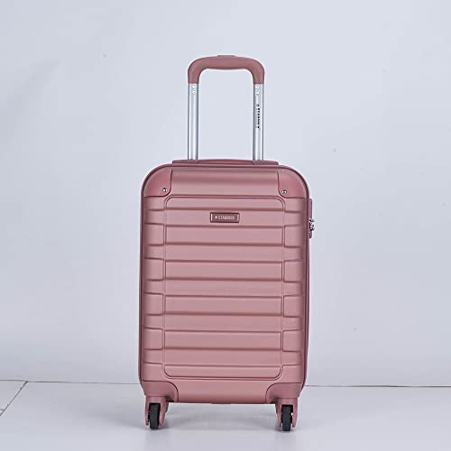 STARGOLD SG-T80 20-Inch Rose Pink Hardside Spinner Luggage with Lock