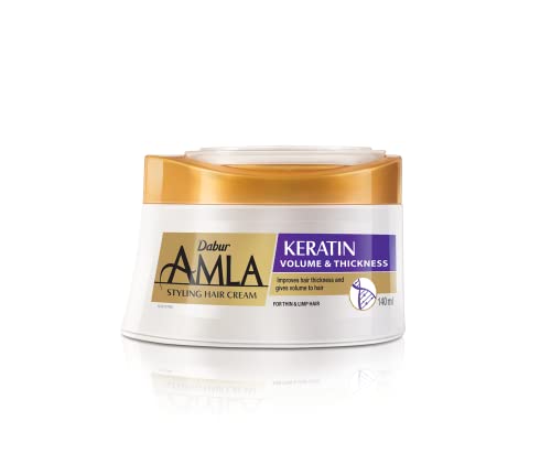 Dabur Amla Keratin Hair Styling Cream for Volume, Thickness & Shine - 140ml