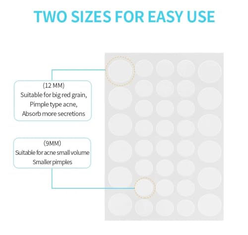 Sillyaura Acne Patches for Face - Invisible Ultra Thin Spot Cover Stickers, Strong Waterproof and Adhesive Overnight (36 Count / 2 Sizes)